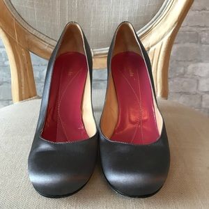 Kate Spade grey satin heels
